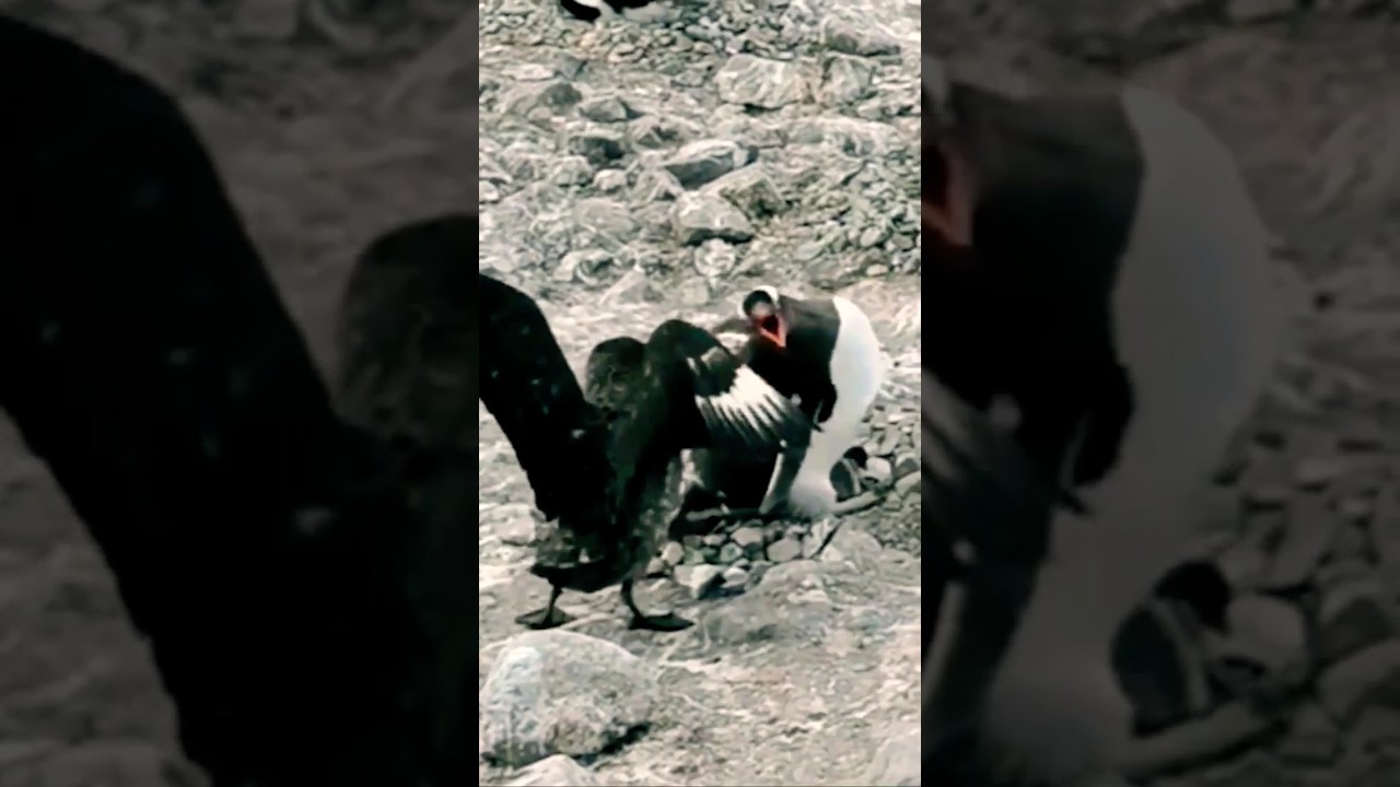 giant petrel eating baby penguin|animal planet