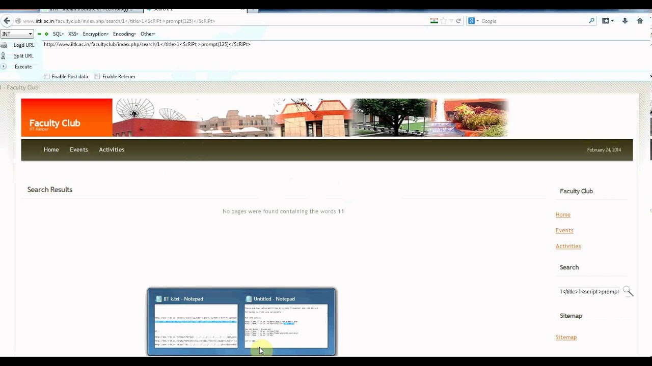 IIT Kanpur Is Vulnerable To Directory Traversal And XSS Attack YouTube