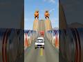 BeamNG Drive crashes - bollards vs car Part 512 #beamngdrive #beamng #youtubeshorts #shorts
