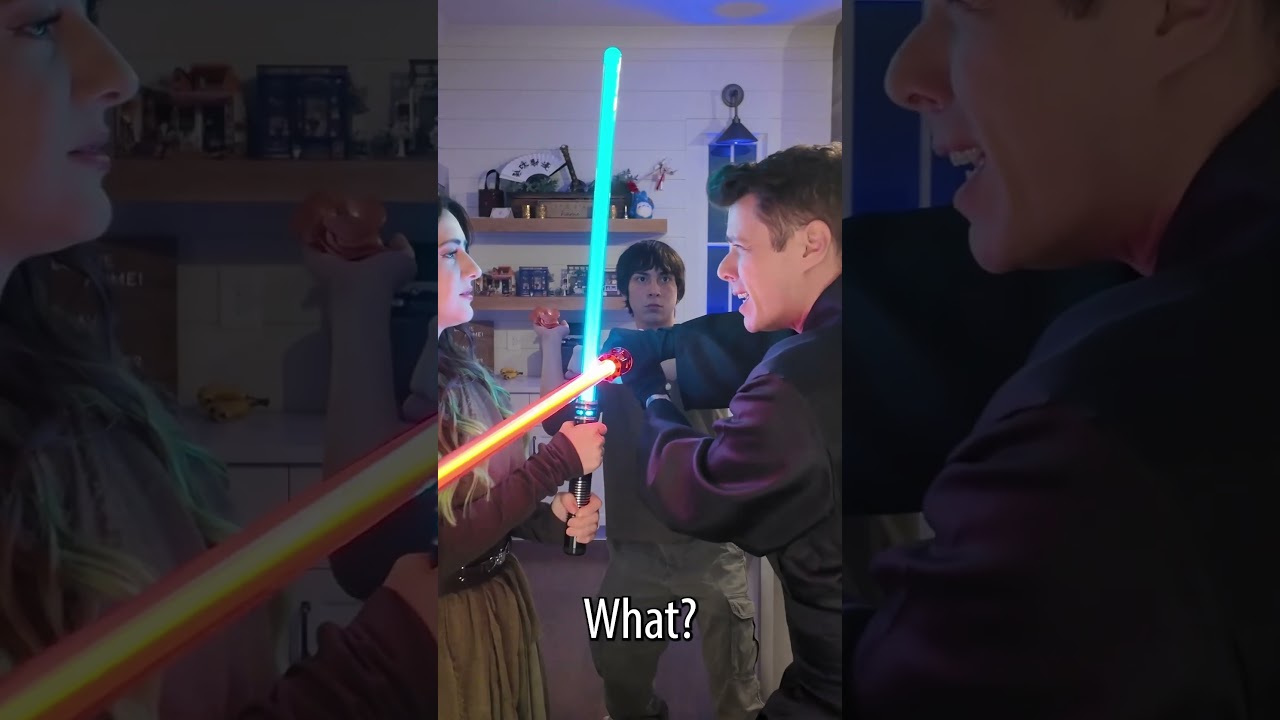 Star Wars lightsaber fight & BTS up now! #starwars #maythe4thbewithyou #lightsaber