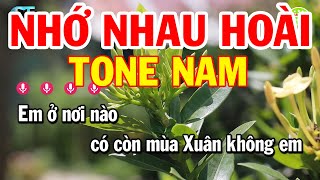 Karaoke Nhớ Nhau Hoài Tone Nam - Nhạc Sống Mới Dễ Hát 2023 | Karaoke Xóm Lộ