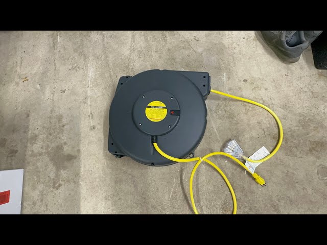 Harbor Freight Electric Extension Cord Reels Review and Use Demonstration 