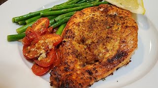 Aldis???? Stuffed Crab Salmon | Oven Roasted Cherry Tomatoes | Cajun Butter Asparagus