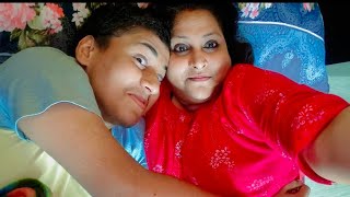 Mom And Son Good Night Vlogs Sleeping Challenge Video Mom Son Challenge Video