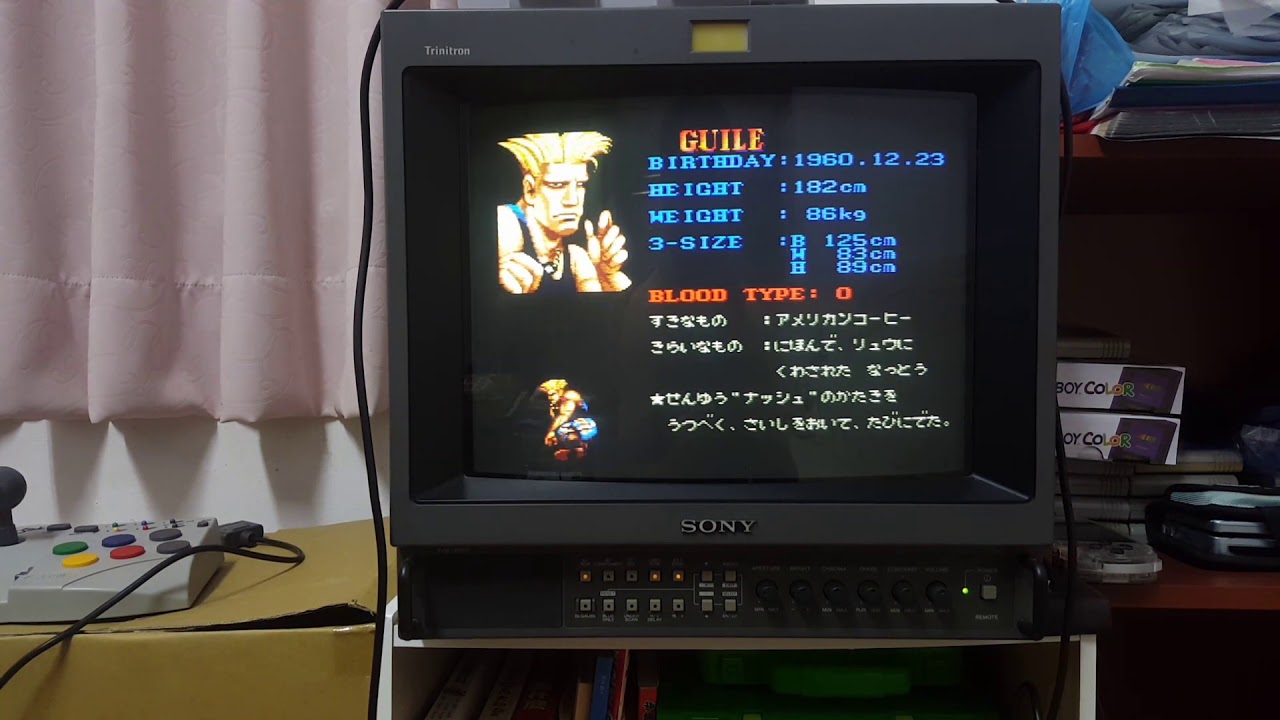 SONY PVM 14M2U彩色監視器測試（SFCSTREET FIGHTER II) YouTube