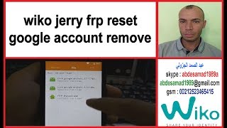 wiko jerry frp reset google account remove