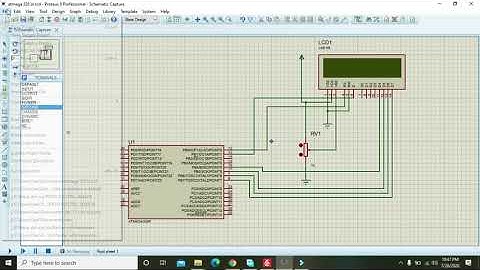 how to interface lcd with atmega 328 in proteus | simulation of atmega 328 with lcd in proteus