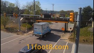 Reefer truck makes a mess at the 11foot8+8 bridge