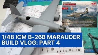 1/48 ICM B26B Marauder, Build Series  Part 4: Main Assembly