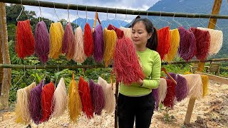 4 Days  Mother of Two Children  The Process of Making Colorful Vermicelli from Natural Ingredients