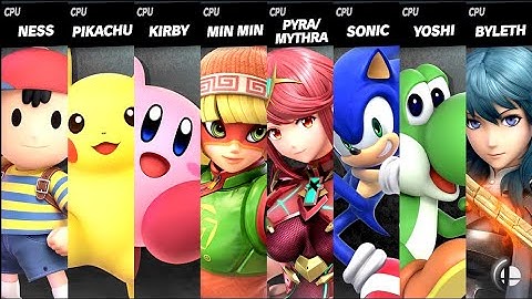 Ness VS Pikachu VS Kirby VS Min Min VS Pyra / Mythra VS Sonic VS Yoshi VS Byleth Smash Bros Ultimate