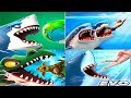Hungry Shark World VS Double Head Shark Attack VS Hungry Dragon VS Hungry Shark Evolution 2019 FHD