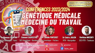 Conférence 2023/2024 - Génétique Médicale et Médecine du Travail