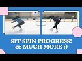 SO MUCH PROGRESS!! ~ Sit Spins & Variations ~ Adult Figure Skating Journey