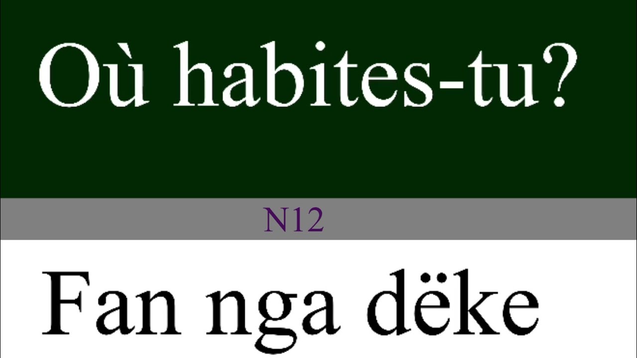 Apprendre le français en wolof (Des questions et réponses plus utilisées) actuellement N12