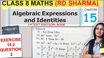 RD Sharma Class 8 Math Chapter 15 | Ex 15.2 Question 2 Solution | Algebraic Expressions & Identities