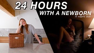 24 Hours with a Newborn Baby // Trying to balance motherhood, home renovations, work, & daily chores