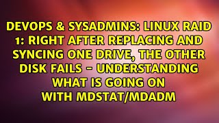 linux raid 1: right after replacing and syncing one drive, the other disk fails - understanding...