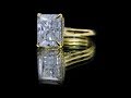 F&amp;B Jewelry Showcase:  Custom FAB 9x7mm Crushed ice Radiant Moissanite Hidden Diamond Accented Ring
