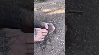 Cool Find At Debitage Pit-Hammer Stone flintknapping primitivetechnology stonetools caveman