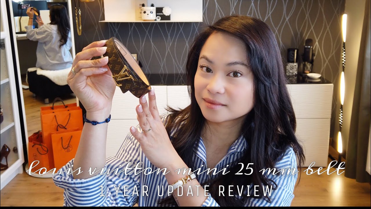 LOUIS VUITTON MINI 25MM INITIALES BELT - UNBOXING, TRY-ON, & STYLING 