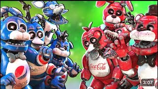 Animatronic coca cola vs animatronic pepsi#fnaf#bonie#freddy#chica#foxy#cocacola#pepsi