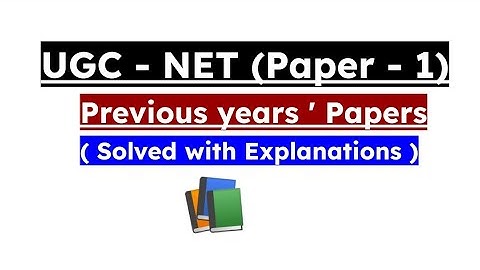 UGC NET Previous  year