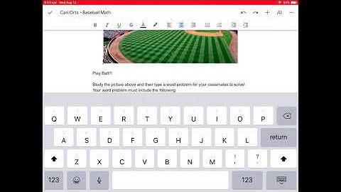 Editing a Google Doc attached to an assignment in Google Classroom using an iPad