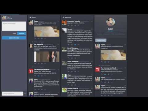 Mastodon UI demonstration (2016)