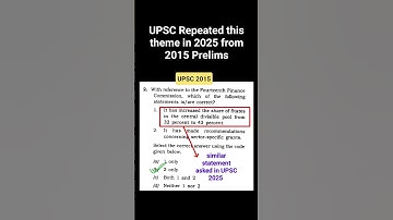 This UPSC 2025 QUES is a Repeated theme from Prelims 2015😮🤩