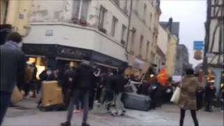 Manifestation dans les rues de Rouen