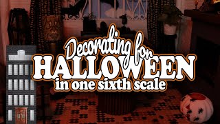 Decorating My One Sixth Scale Barbie Doll DIORAMA for HALLOWEEN