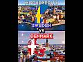 Sweden vs Denmark#地理系 #都市比較 #world #country #countryballs #vs #sweden #denmark #shorts
