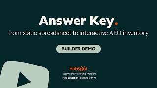 Answer Key From Static Spreadsheet to Interactive AEO Inventory