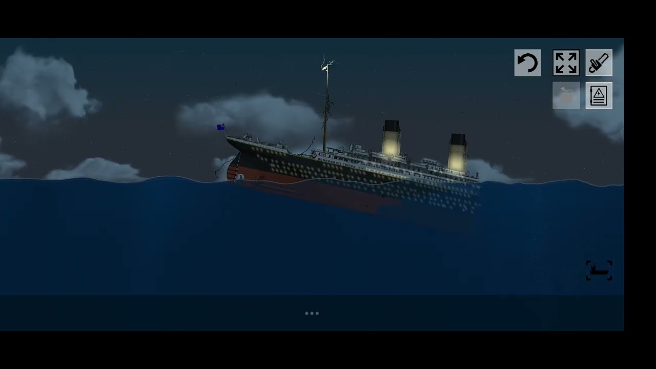 Sinking the titanic in floating sandbox mobile