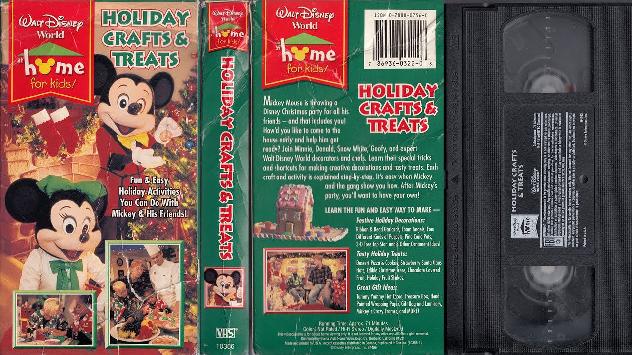 Walt Disney World at Home - Holiday Crafts & Treats (1996) VHS 60fps