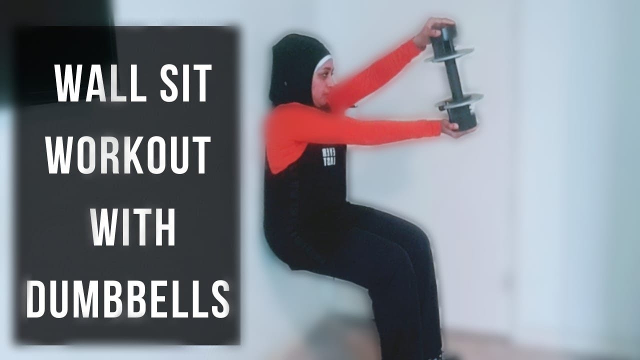 Wall Sit Workout with Dumbbells YouTube