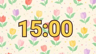 Celebrity 15-Minute Tulip Spring Timer | Bright Classroom Countdown Wealth