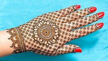 MEHNDI FOR BEGINNERS EASY GRID/NETTING PATTERN FOR BRIDAL HENNA MEHANDI
