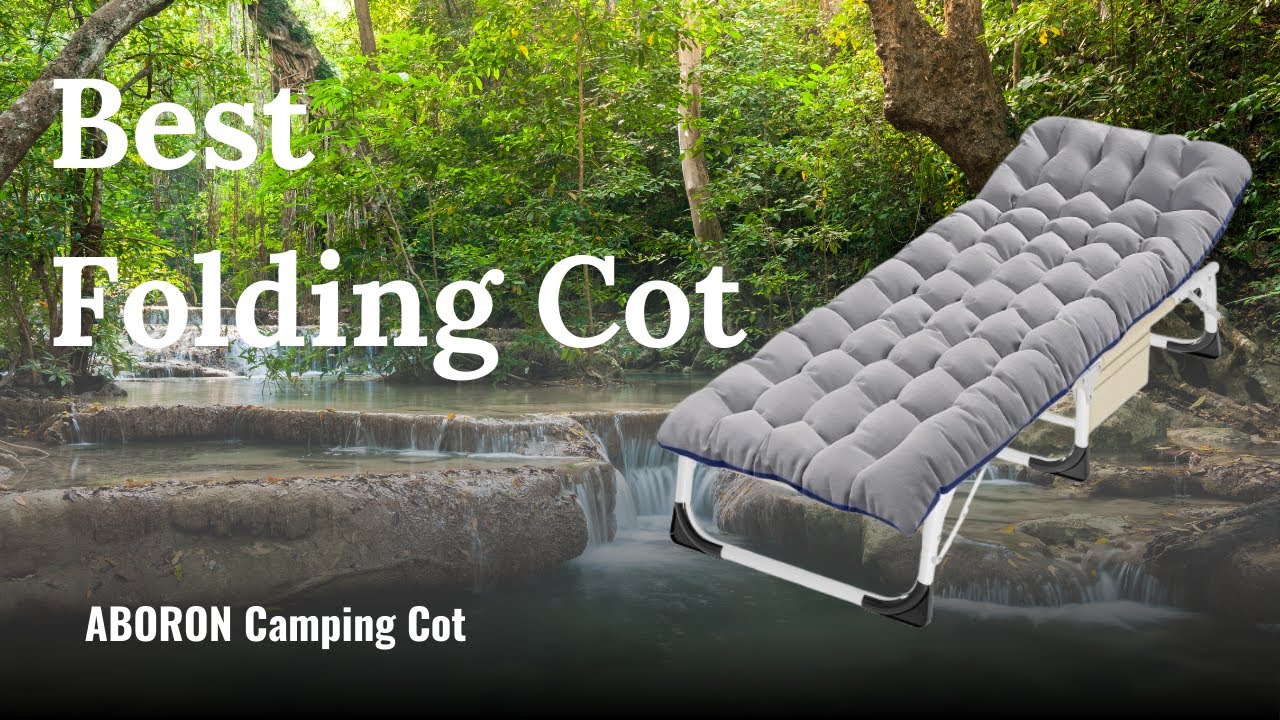 Best Folding Cot with Mattress of 2025 | ABORON Folding Camping Cot Review