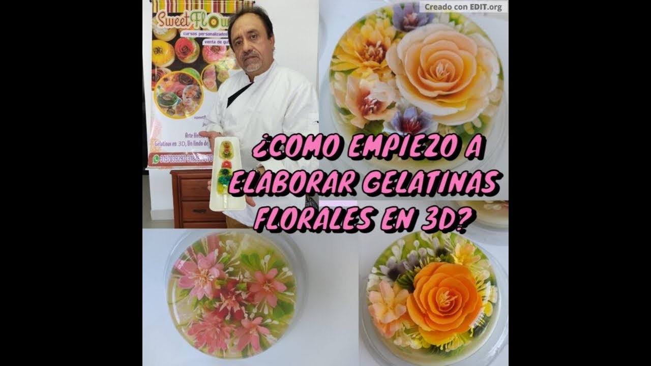 Gelatina base cristalina para postres y moldes (Gelatinas 3D)