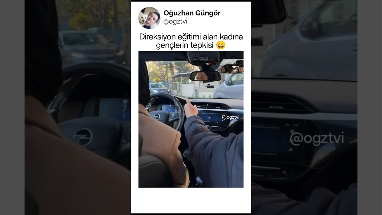 Direksiyon eğitimi alan kadına gençlerin tepkisi