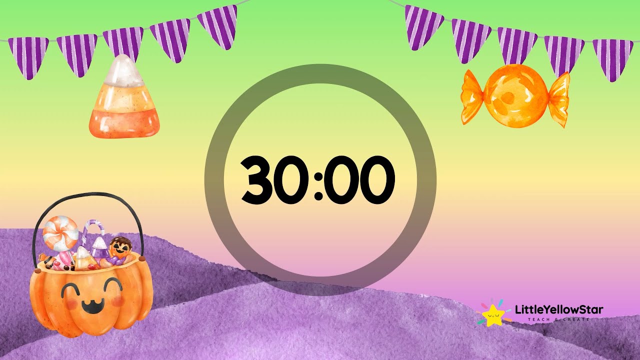 Halloween Candies – 30 Minutes Countdown Timer With Spooky Lofi Halloween Music | Classroom Timer