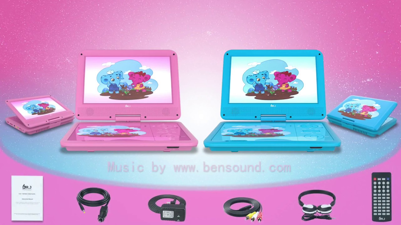 DR.J 5 Hours 9.5" Kids Portable DVD Player YouTube