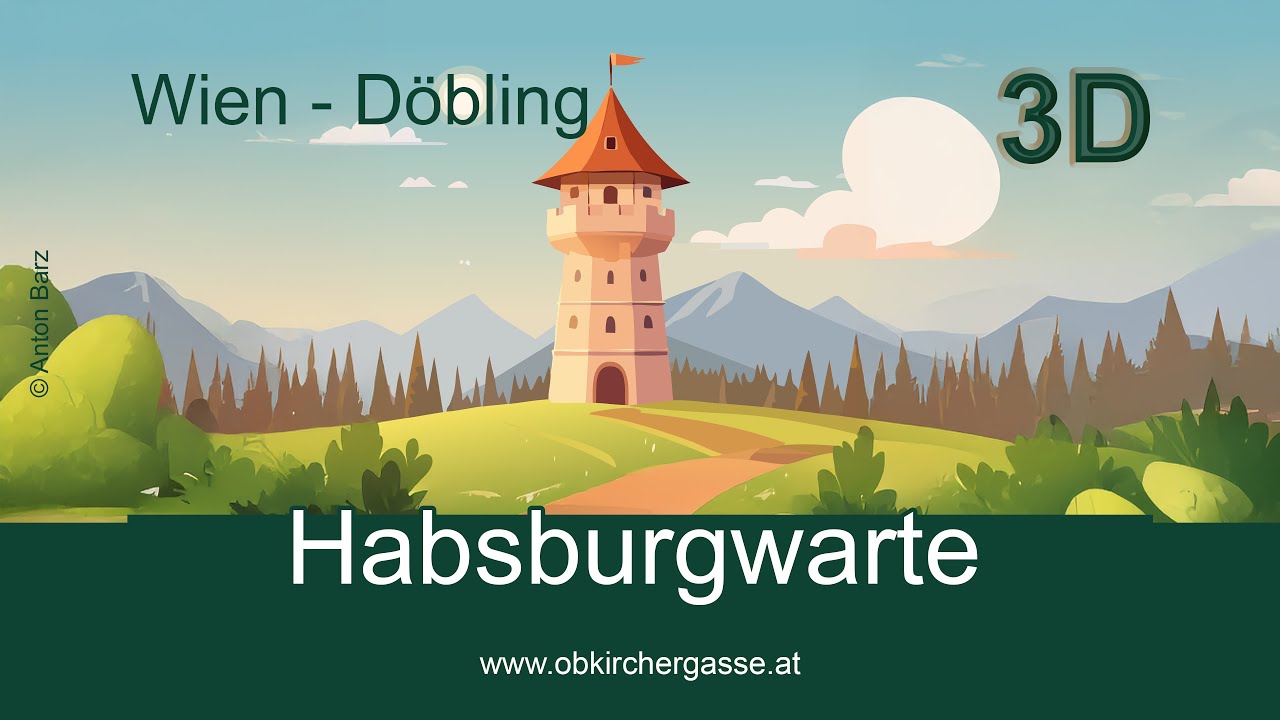 3D Ansicht Habsburgwarte Wien. Google Earth Aufnahme 2025