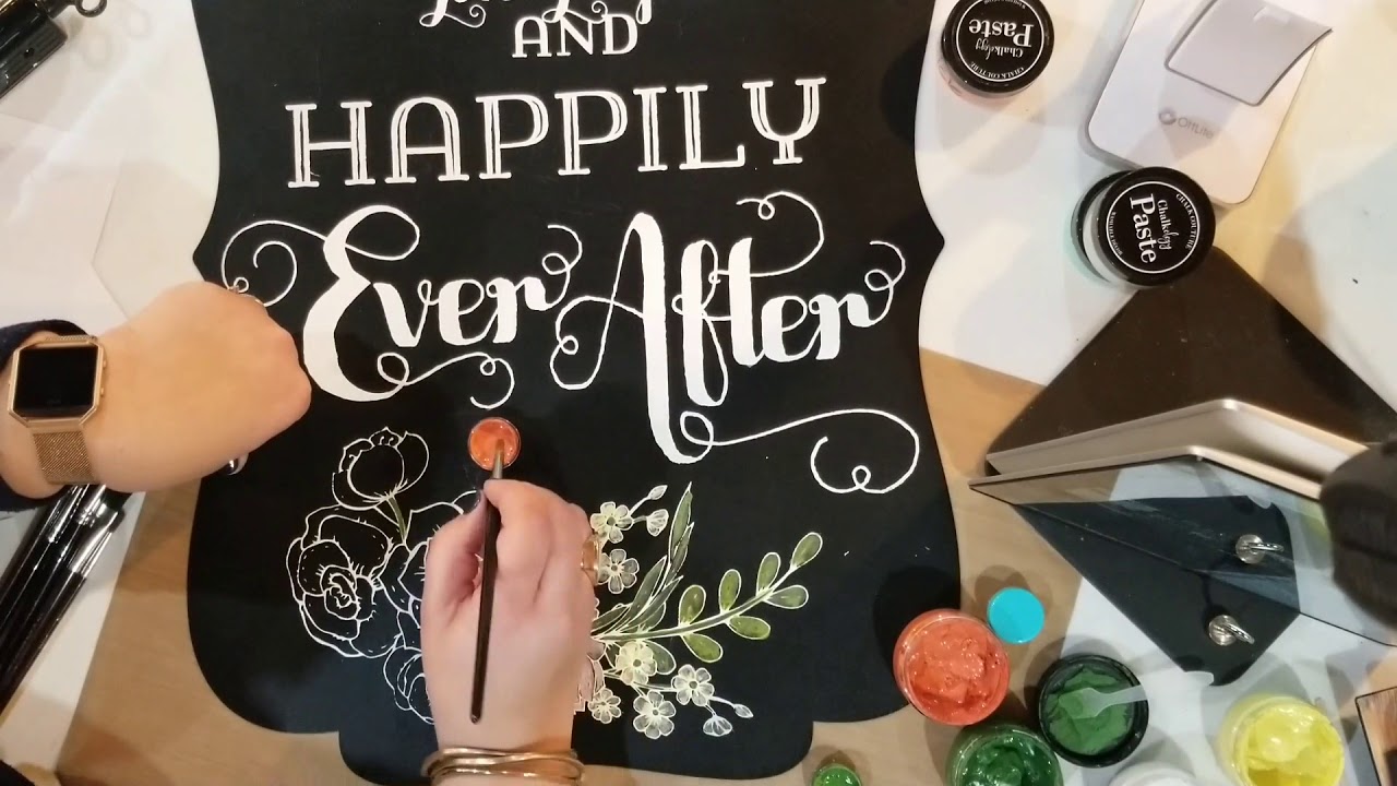 Chalk Couture "painting" in the image YouTube