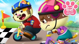 Bike Race with Daddy | Safety Tips for Kids | Nursery Rhymes & Kids Songs | Mimi and Daddy