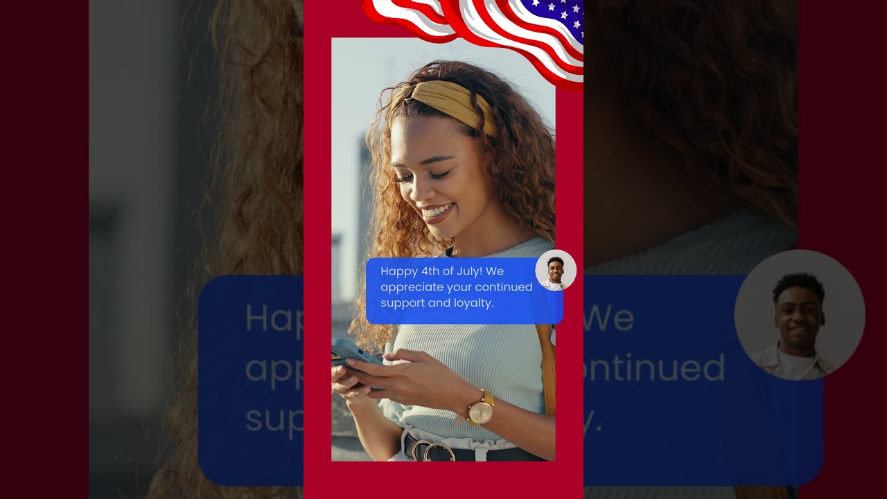 SMS Marketing Templates for 4th of July | USA Independence Day Business Texting Campaign