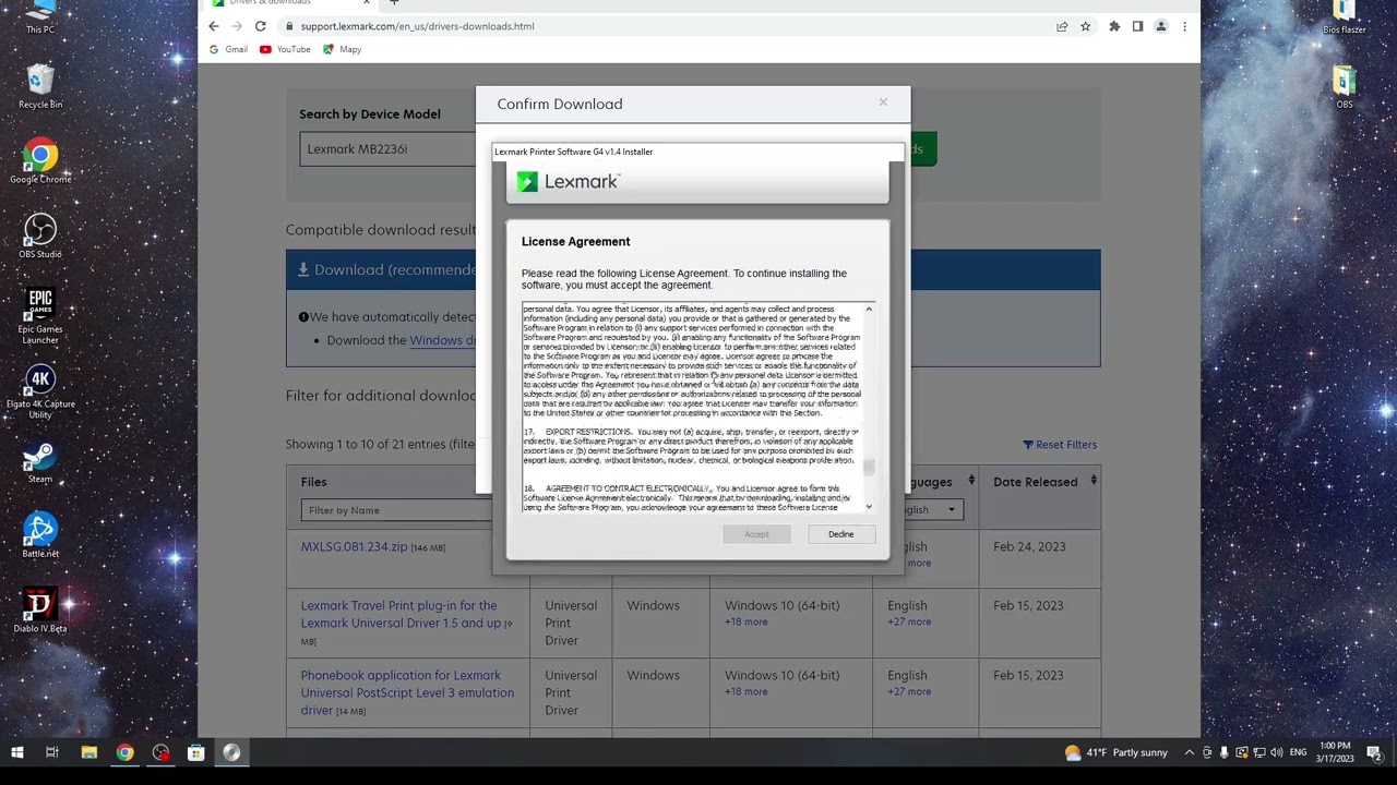 Install Windows drivers for Lexmark 2200 series / Install drivers for Lexmark NB2235i on Windows