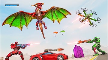 Drone Robot Car Transforming Game– Car Robot Games devbuz Gameplay #4